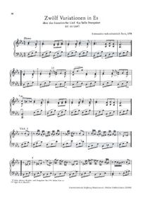 12 variations sur La belle Françoise - W.A. Mozart